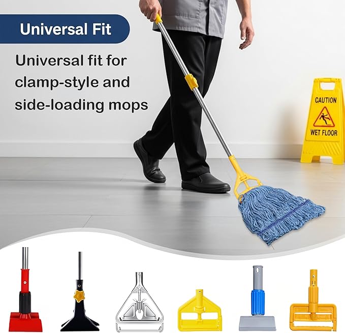6 Packs Commercial Mop Head Replacement, Mop Heads Replacements – Heavy Duty Commercial Floor Cleaning – Super Absorbent Cotton, Durable & Washable – Ideal for Cleaning Service Companies & Homeowners