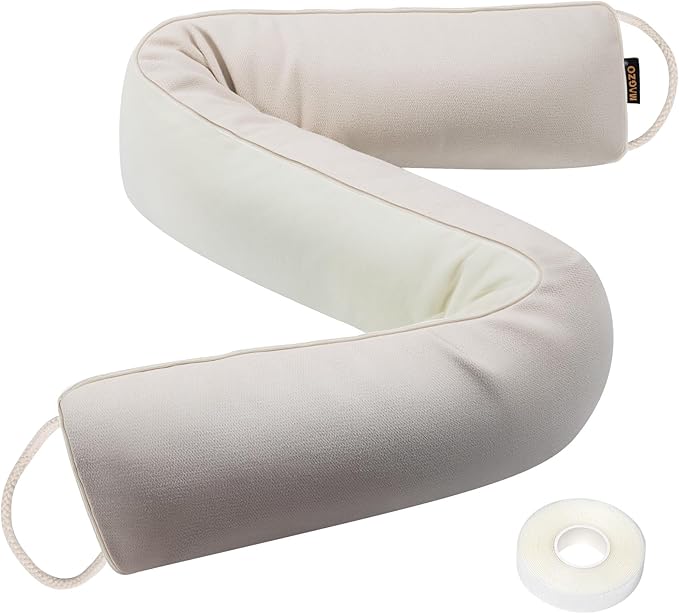 MAGZO Door Draft Stopper 36 Inch-Beige, Under Door Draft Blocker Air Stopper Door Bottom Insulation Snake Draft Stopper