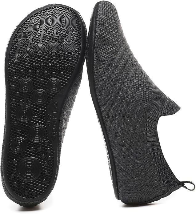 QZKDM Lightweight Slip on Grip Indoor House Slippers Barefoot Non Slip Home Exercise Yoga Shoes for Men Women