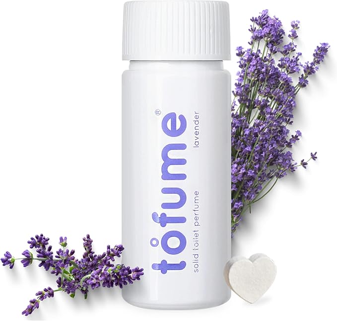 Effervescent Bathroom Air Freshener - Floral Lavender - Toilet Deodorizer, Bathroom Odor Eliminator, Toilet Freshener, Flushable Air Freshener Toilet Tablets, 1 Pack (30 Tablets)