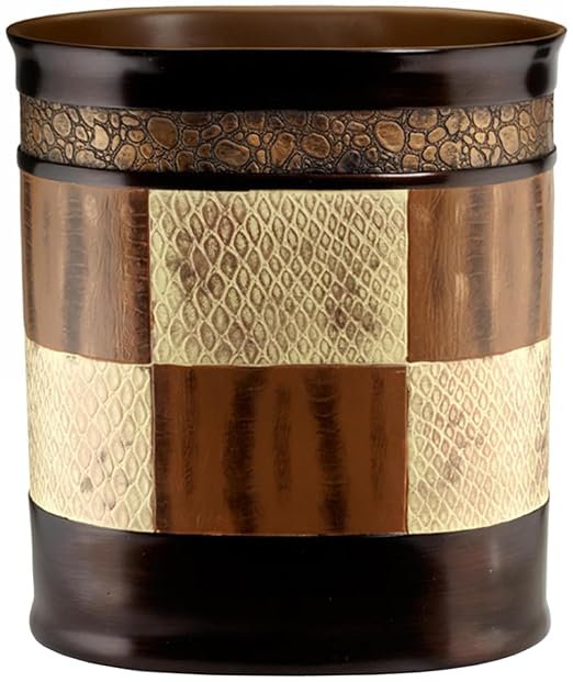 Decorative Trash Can for Bathroom, Office & Bedroom - 2.1 Gallons Stylish & Small Trash Can for Dorms, Desktop & Restroom - Chic Waste Basket for Compact Spaces, Zambia