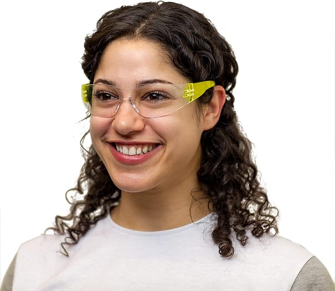 BISON LIFE Safety Glasses - Scratch Resistant Wrap Around Eyewear, Polycarbonate ANSI Z87.1 Impact Resistant Lens