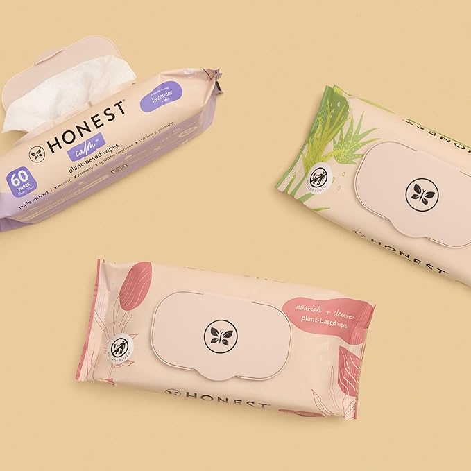The Honest Company Hydrate and Cleanse Naturally Scented Wipes Cleansing Multi-Tasking Wipes 99% Water Plant Based Hypoallergenic Aloe and Cucumber 240 Count