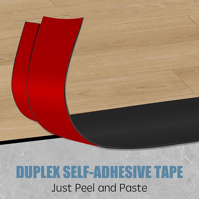 Floor Transition Strip Door Threshold 79" Floor Transition Reducer Trim on The Edges Threshold Strip Self Adhesive Suitable for Doorways, Tiles, Carpet