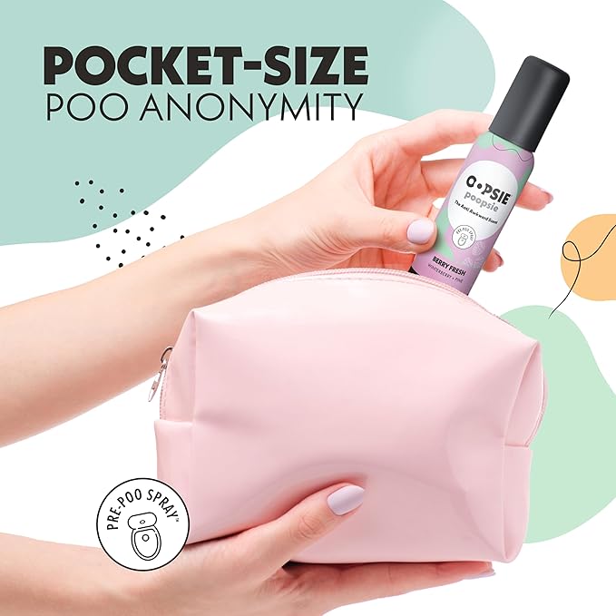 Oopsie Poopsie - Mediterranean Sage and Berry Fresh- Before & After You Go Toilet Spray 2oz Each - Gift Set - Portable Odor Eliminator - 2 Pack