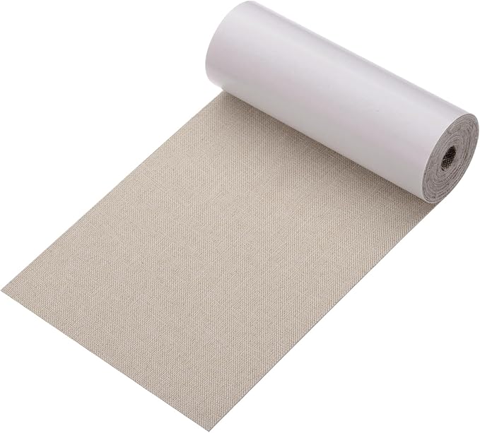 PATIKIL 70x4.4 Inch Linen Repair Tape, Repair Fabric Patch Self Adhesive Couch Patch Line Repair Patch for Furniture Sofa Car Seats Office Chairs, Khaki