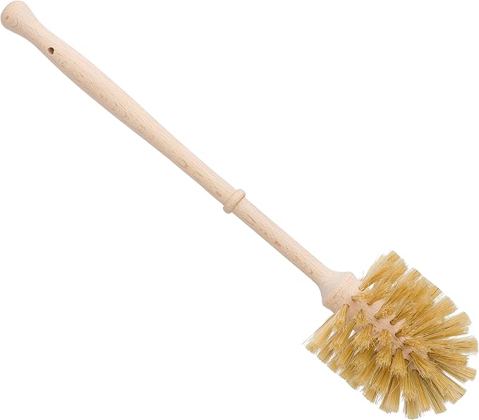 Redecker Union Fiber Toilet Brush with Untreated Beechwood Handle, 14-1/2 Inches, Made in Germany