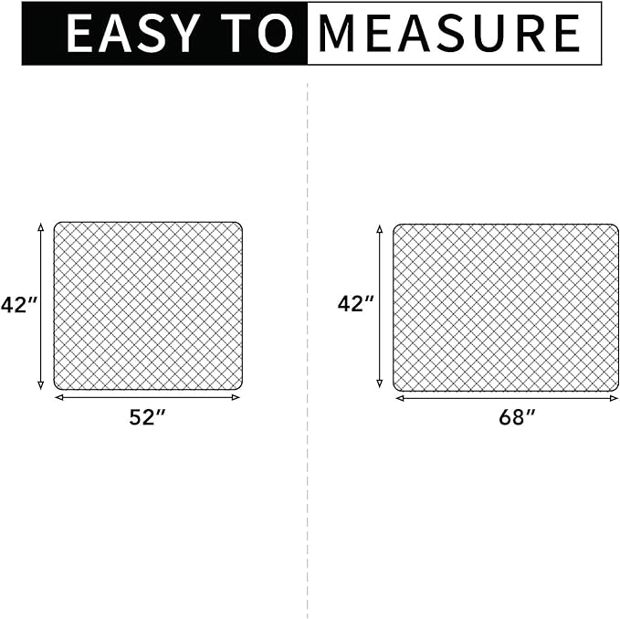 Easy-Going Sectional Couch Covers for Dogs L Shape Sofa Cover Reversible Sofa Slipcover Chaise Lounge Cover Furniture Protector Cover for Pets Dog Cat (42 x 68 inches, Light Gray/Light Gray)