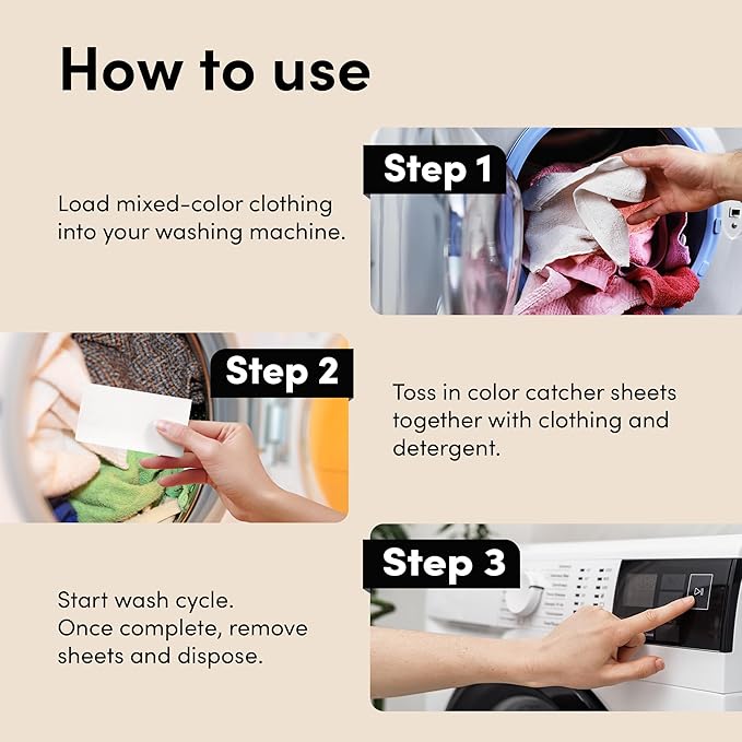 Zero Trace Color Catchers for Laundry - Protects Clothes with Color Dye Catcher,Run Remover, Color Grabbing and Color Bleed Remover for Clothes - 140 Sheets