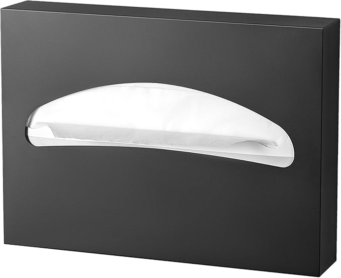 Toilet Seat Cover Dispenser Wall Mounted Stainless Steel Matte Black