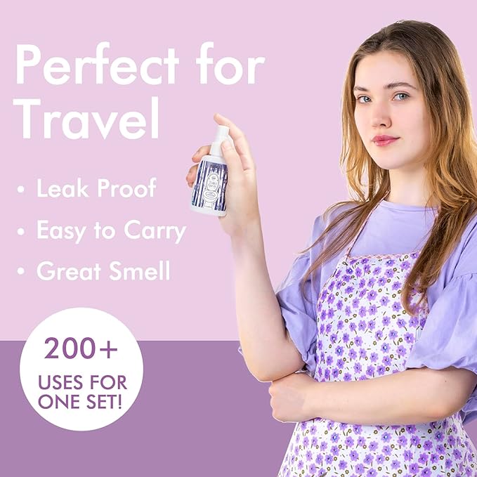 Toilet Spray 2Oz, Lavender Scent, Bathroom Deodorizer, Travel Size Air Fresheners, 2 Pack