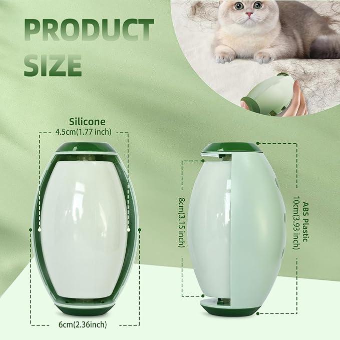 Upgrade Reusable Lint Roller for Pet Hair, Portable Washable Sticky Rollers for Clothes, Super Sticky Home Travel Lint Roller Ball Remover Clothes Plush, Hair, Dust(Green)