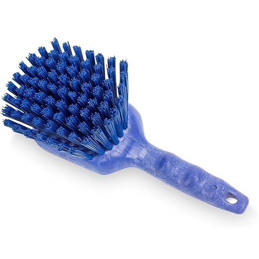 SPARTA 40541EC14 Plastic Scrub Brush, Utility Brush, Kitchen Brush With Hanging Hole For Cleaning, 8 Inches, Blue, (Pack of 6)