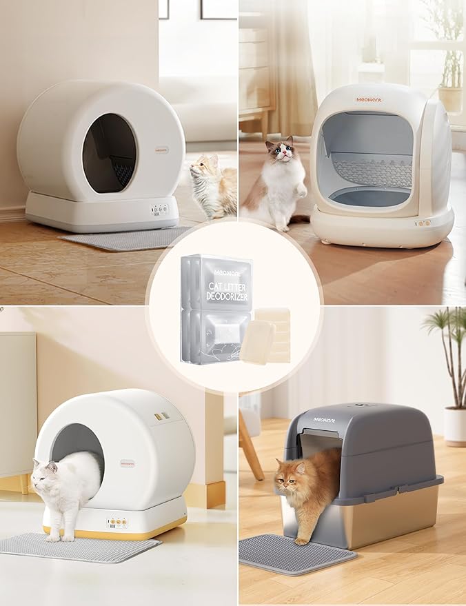 MeoWant Pet Odor Eliminator, Automatic Cat Litter Box Odor Deodorant Gel Only Suitable for MW-SC01 / MW-SC02 / LB02 Cat Litter Box 3Pcs
