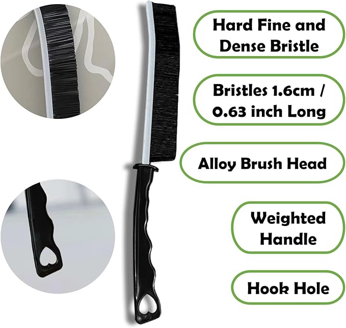 Crevice Cleaning Brush Set, Multi-Purpose Hard Bristle Brushes for Deep Cleaning Kitchen, Bathroom, Grout, Sink, Cup, Teapot, Bottle, Blender, Corners, Tight Spaces & More