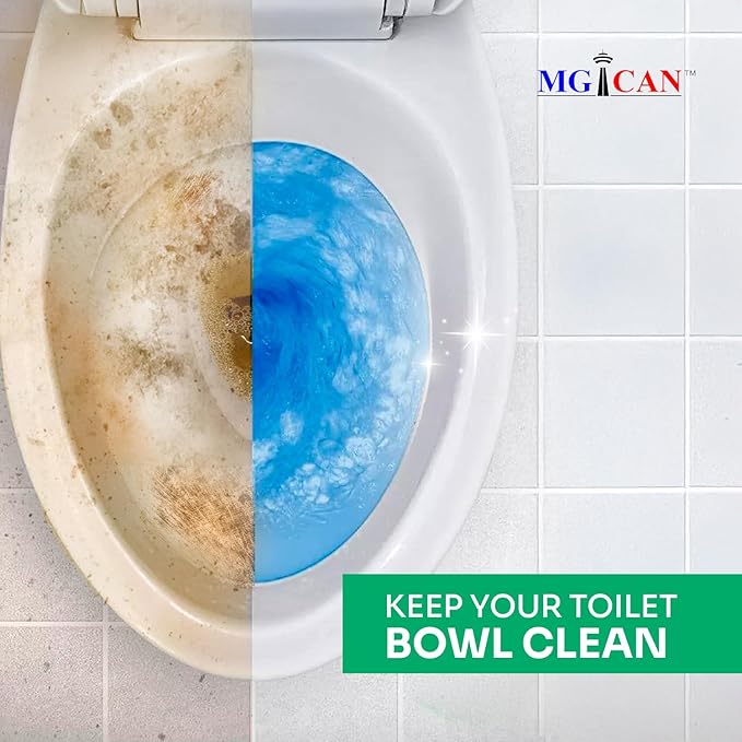 MGICAN Patented Automatic Toilet Cleaning System(ATCS) | Non-Toxic | Bleach Free & Long-Lasting | In Tank Toilet Bowl Cleaner | Cleans & Removes Stains in Every Flush| UL-Certified, 2 Pack
