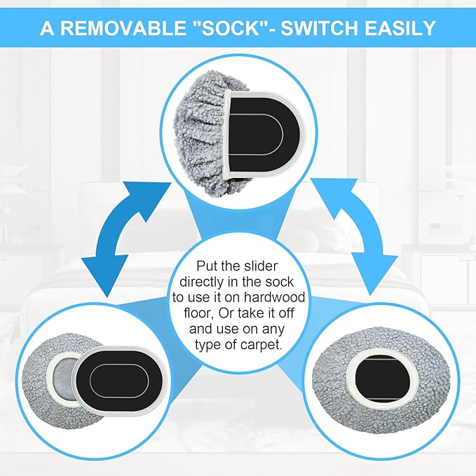 Furniture Sliders for Hardwood Floors: Multi-Surface 3-in-1 Furniture Movers Sliders - Moving Pads with 8PCS Carpet Sliders+4PCS Hard Floor Socks+1 Lifter - Protect Floor and Easily Move Furniture