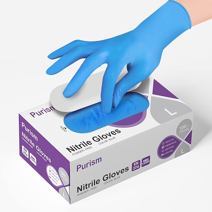 Daddy's Choice Nitrile Gloves 100Pcs 1000 Pcs Disposable Blue, Small/Medium/Large/XLarge, No Latex No Powder