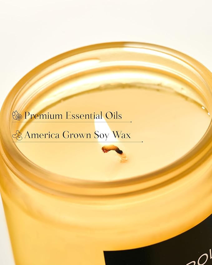 M&SENSE Neroli Tea Scented Candle, 7.05oz 50 Hours Long Lasting Burn 2 Wick Non Toxic Natural Soy Wax Candle for Women, Slow Burning Home Fragrance Gifts for Stress Relief & Relaxing
