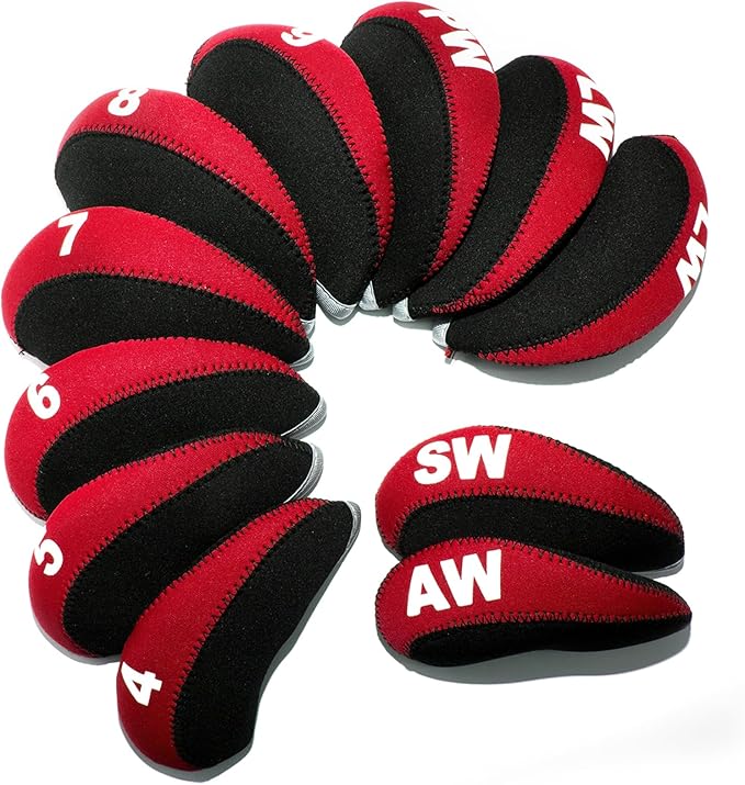 Golf Iron Covers for Golf Clubs Neoprene Golf Iron Cover Set 11pcs/10pcs Golf Iron Headcovers Golf Club Head Covers Fit All Brands