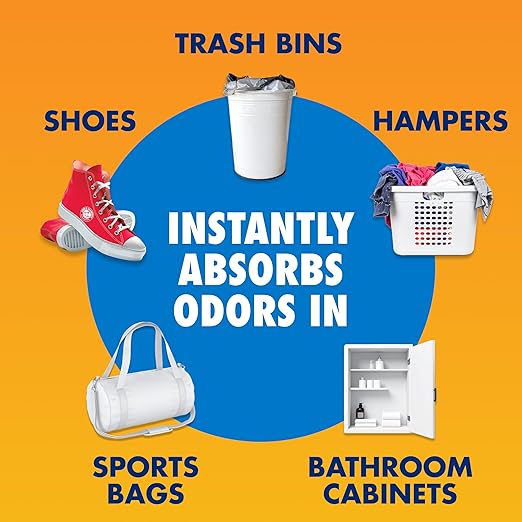 Arm & Hammer Fresh Effects Odor Neutralizing Baking Soda Pouches, Unscented Deodorizer for Long Lasting Freshness in Shoes, Gym Bags, & Small Spaces, 5 count