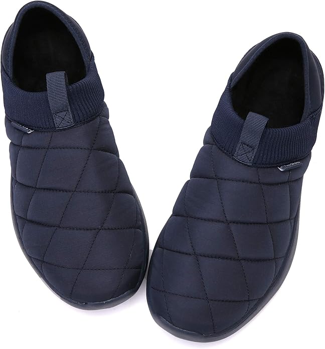 KUBUA Slippers for Men and Womens Indoor House Shoes Plush Slip on Outdoor Garden Loafers