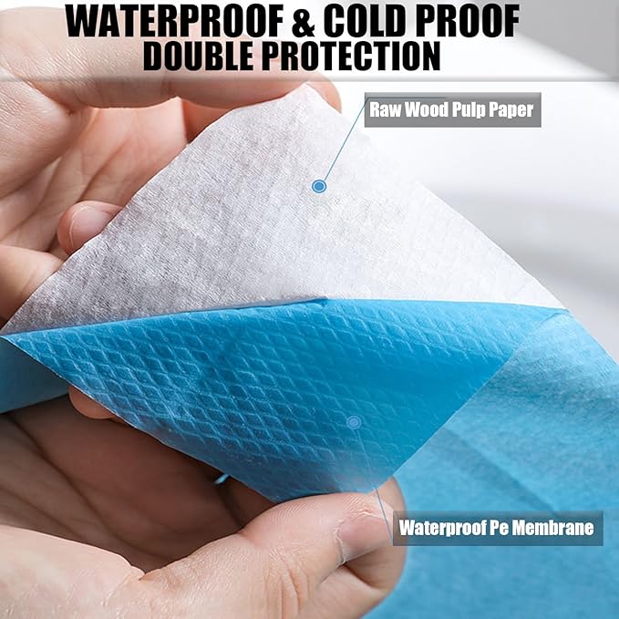 50 Pack Toilet Seat Covers Disposable 16x24 Inch XL Portable Toilet Liners Travel Seat Cover for Outdoors,Hotel, Hospital, Travel, Public Toilet Seat Cover (50pack, BLUE)