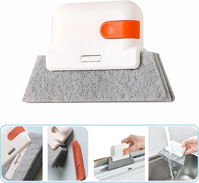 13pcs Window Groove Cleaning Brush Kit, Magic Window Track Cleaner, Crevice Cleaner Brush, Sliding Door Track Cleaner, Gap Cleaning Brush for Sill, Tile Lines, Sliding Door, Keyboard. Small Brush Set.