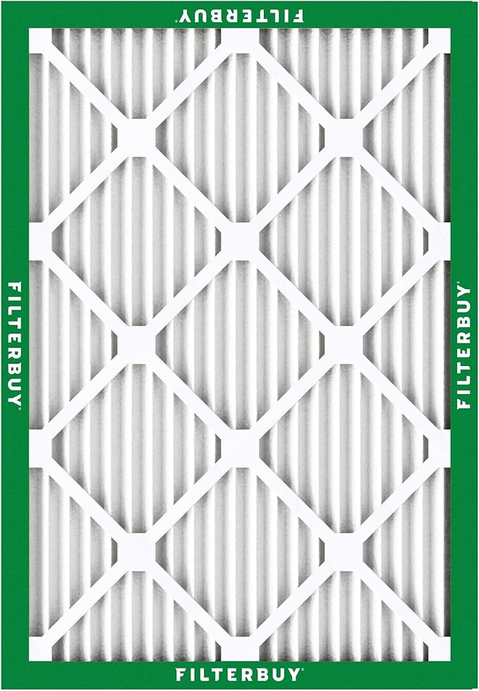 Filterbuy 16x18x1 Air Filter MERV 8 (MPR 700) Dust Defense Replacement (6-Pack), Electrostatic Pleated HVAC AC Furnace Filters, Made in USA (Actual Size: 15.50 x 17.50 x 0.75)