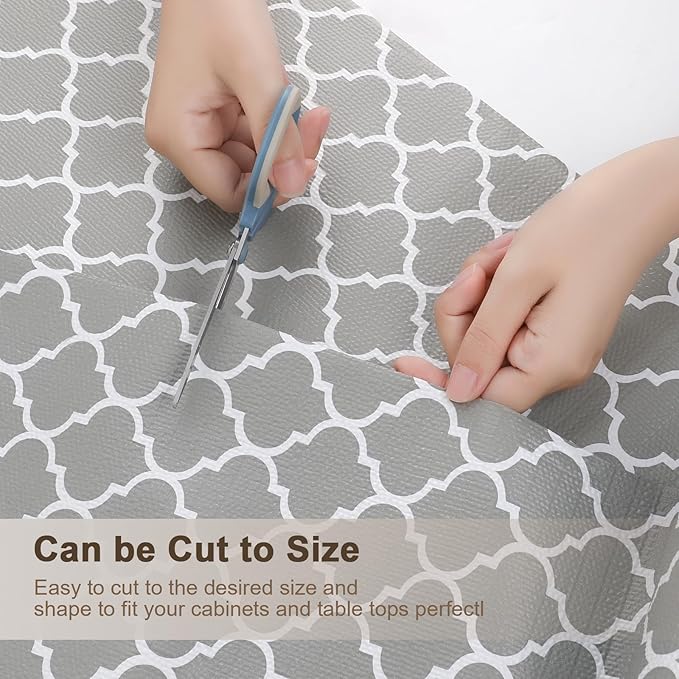 OcePor Non-Adhesive Drawer and Shelf Liner 24IN x 30FT，Non Slip Cabinet and Cupboard Liner, Kitchen Cabinet Liners for Shelves, Waterproof Drawer Shelf Liners for Cabinets/Bathroom Cupboard