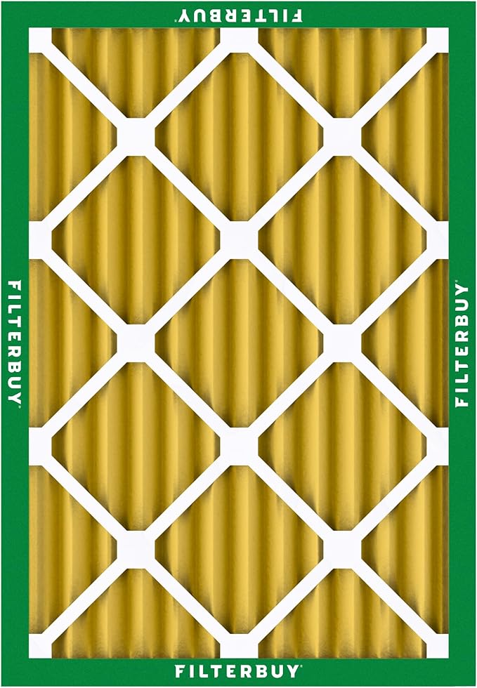 Filterbuy 15x20x2 Air Filter MERV 11 (MPR 1200) Allergen Defense Replacement (4-Pack), Electrostatic Pleated HVAC AC Furnace Filters, Made in USA (Actual Size: 14.50 x 19.50 x 1.75)