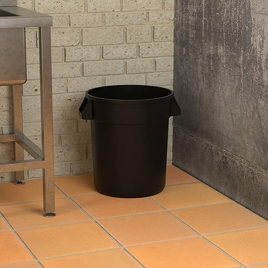 20 Gallon Black Round Commercial Trash Can