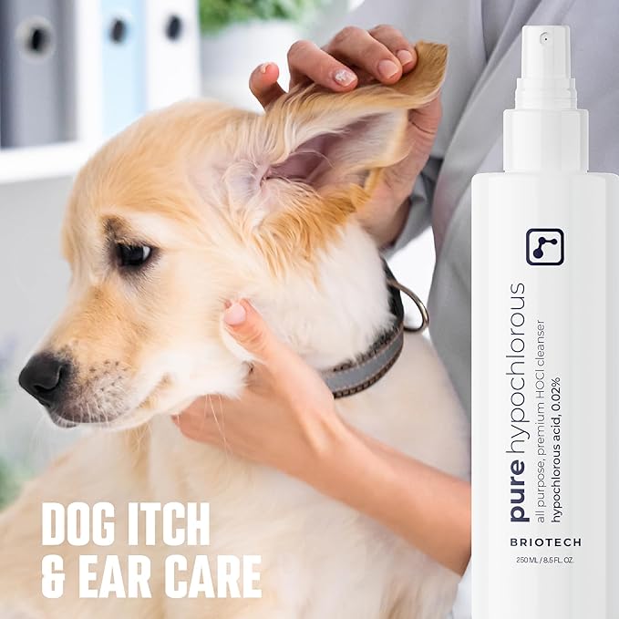 BRIOTECH Pure Hypochlorous Acid Spray and Cleanser, Original Premium HOCl Topical Solution, Multi-Purpose Cleaner, Family Approved & Pet Friendly, 4 fl oz