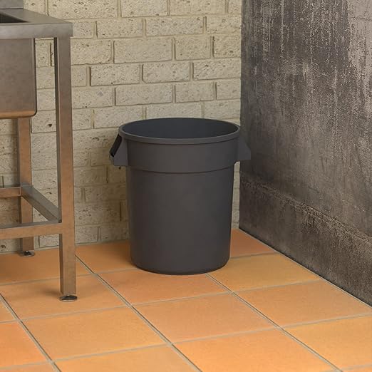 20 Gallon Gray Round Commercial Trash Can