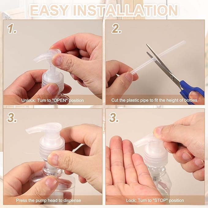 uxcell 16 Pcs Soap Dispenser Pump Heads Soap Dispensers Top Pumps Replacement Switch Pumphead for Standard 24/417 Neck Size Lotion Shampoo Bottle, White