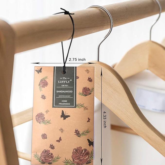 14 Packs Scented Sachets Bag for Drawers and Closets Long-Lasting Home Fragrance Sachet Lavender Rose Jasmine Ocean Vanilla Sandalwood 6 Different Scent Gift Box