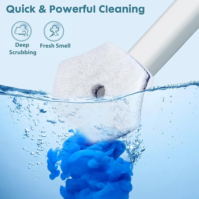 COBETE Disposable Toilet Brush Wand Refills,Disposable Toilet Refill Bowl Cleaners Brush Scrubber for Bathroom Cleaning,40 Count