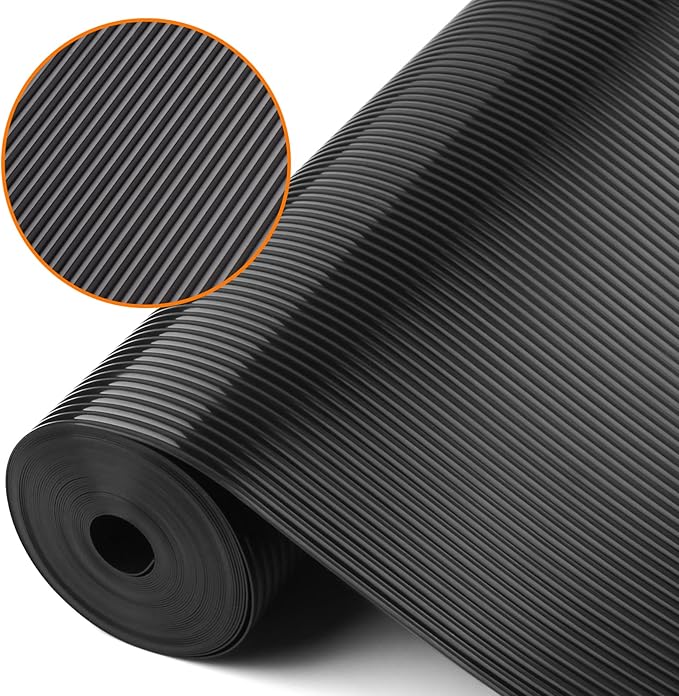 Shelf Liners for Kitchen Cabinets Non Adhesive Drawer Liner EVA Material Cupboard Mat Waterproof Refrigerator Mats Washable Fridge Liner for Cupboard and Desks Black Shelf Liner 23.6 x 236.2 Inches