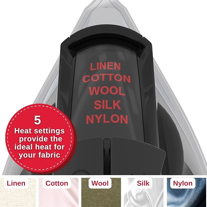SINGER SteamCraft Plus 2.0 Steam Iron (1800W) | Steamer with Stainless Steel Plate, OnPoint Precision Tip, Vertical Steam, Auto Shutoff & 300ml Tank Capacity - Black