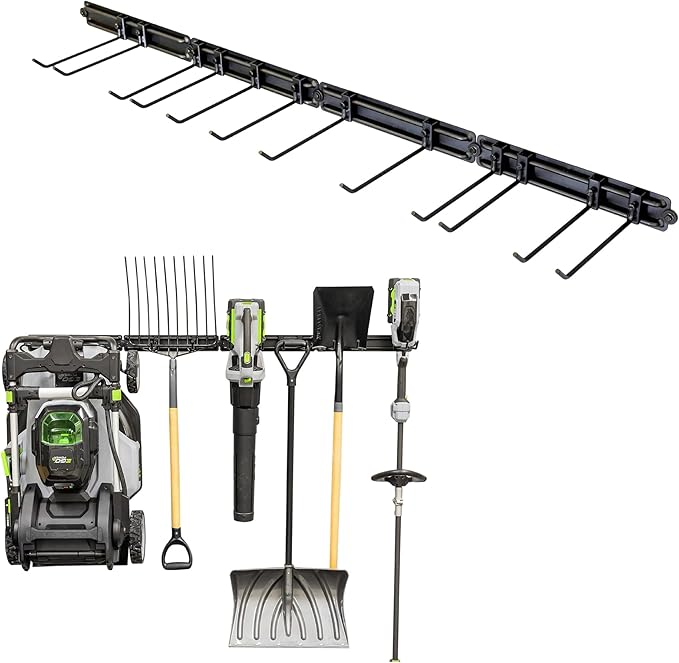 StoreYourBoard Garage Tool Organizer Wall Mount – Heavy Duty Garage Wall Organizer for Garage Organization and Storage, Broom Holder Wall Mount for Gardening Tools & Yard Tools – 64" Holds 600 lbs