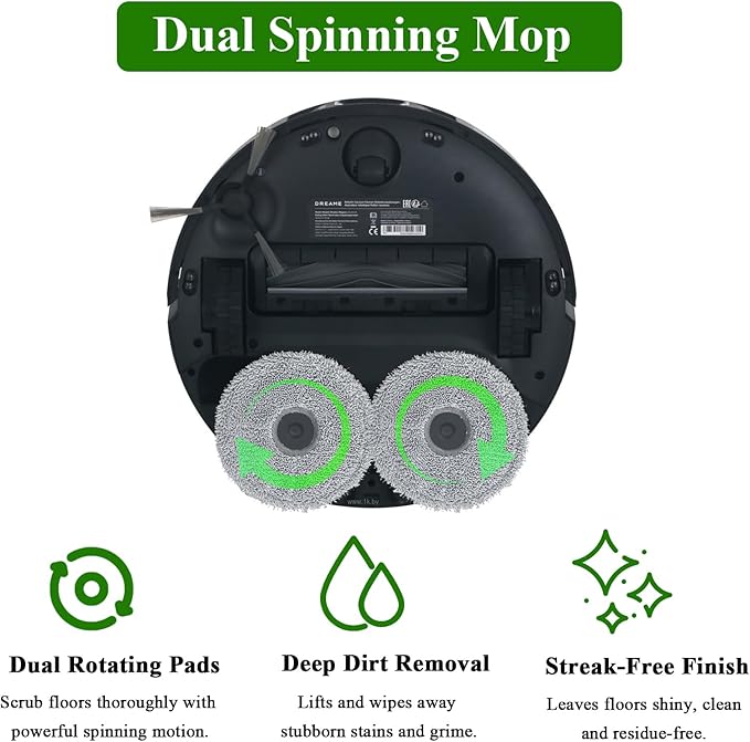 10 Pack Mop Pads for Dreame X40 Ultra/X40 Master/L40 Ultra/L10s Plus/L10s Pro Gen 2/L30 Ultra/X30 Ultra/L20 Ultra/L10s Pro Ultra/X50 Ultra Vacuum Cleaner, Microfiber Mop Cloth Replacement Accessories