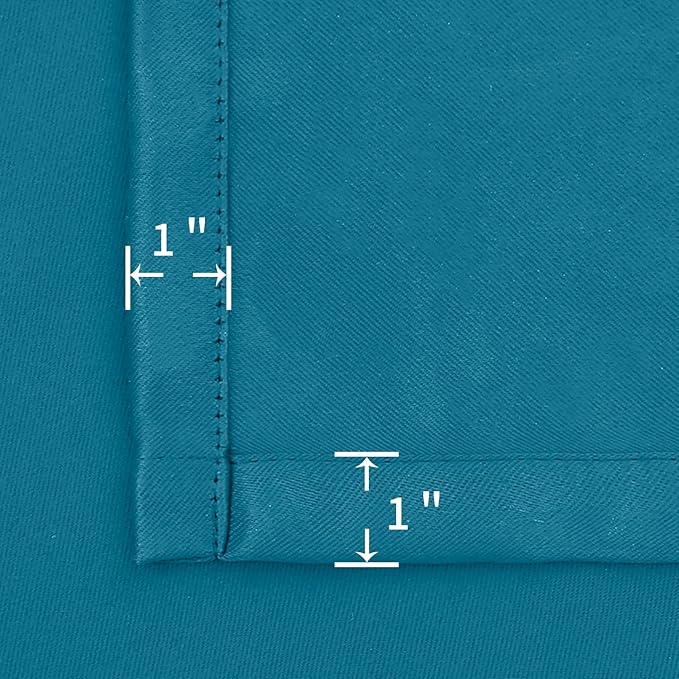 BGment Peacockblue Blackout Curtains 54 Inch Length for Bedroom - Short Thermal Insulated Window Drapes Room Darkening with Rod Pocket for Kitchen Bathroom Living Room, 42 x 54 Inch, 2 Panels