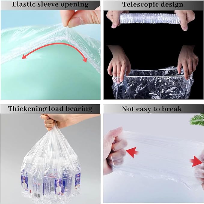 Potty Chair Liners with Elastic, Portable Potty Training Bags, Potty Refill Liners Disposable for Toddlers Kids and Baby,Toilet Seat Cover,17x8Inches,Clear,200pieces