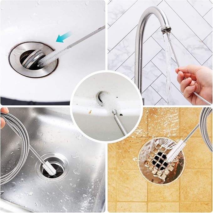 Long Drain Brush Flexible Feeding Tube Brush Slim Cleaning Brush Hose Pipe Brush
