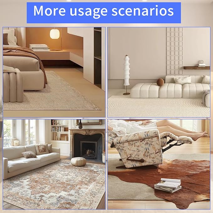 Felt Rug Pad, 8x10 Ft Extra Large Area Rug Cushioned Carpet Pad, Thick Felt Rug Pads for All Floors, Felt Pad for Under Area Rugs Hardwood Floors, Keep Rug in Place Soft