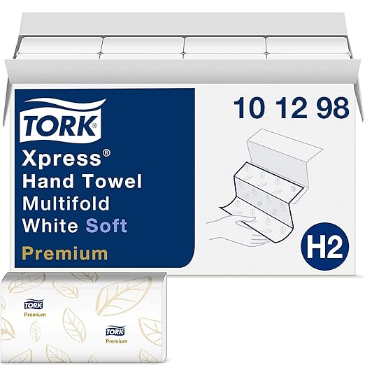 Tork Xpress Paper Towel Dispenser and Tork Extra Soft Multifold Hand Towels (16 Packs)