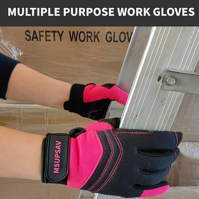 Thorn Proof&Puncture Resistant Gardening Gloves with Grip,Garden Gloves for Women, Leather Work Gloves,Gifts
