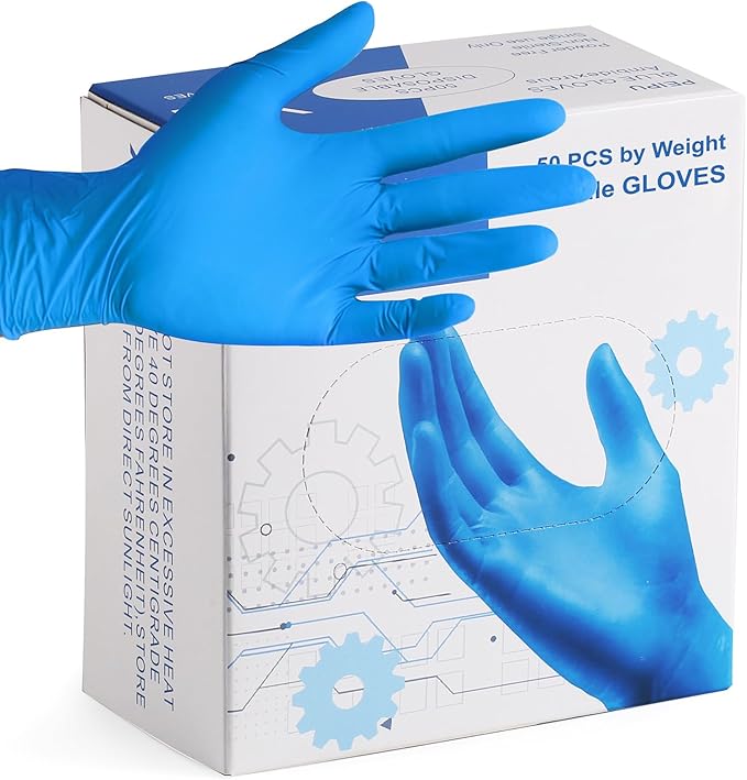 PEIPU Nitrile Disposable Gloves，Powder Free, Cleaning Service Gloves, Latex Free