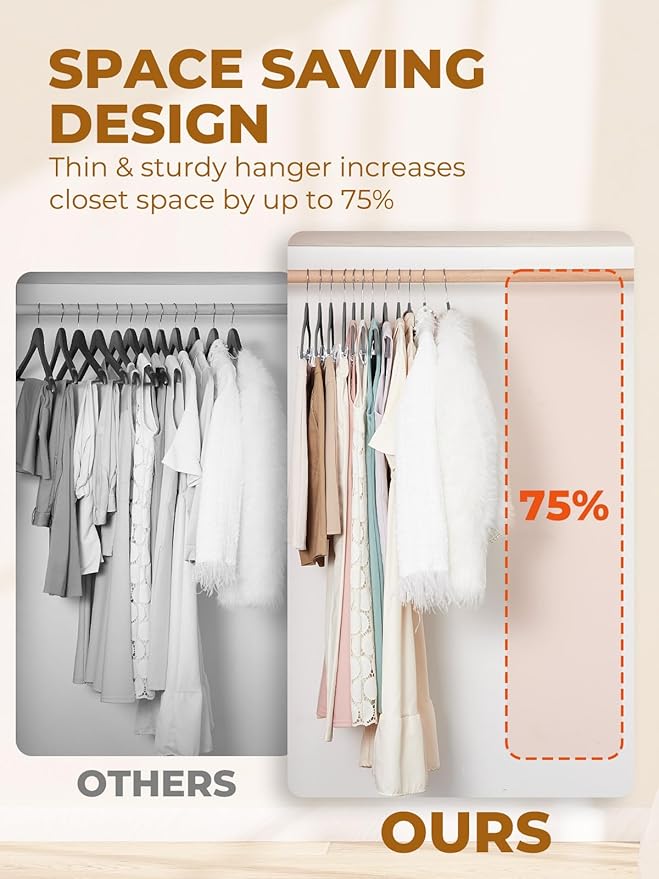 HOUSE DAY Velvet Skirt Hangers 12 Pack, Gray Velvet Pant Hangers with Adjustable Clips, Space Saving Slim Shorts Hanger, Heavy Duty Non Slip Clip Hanger for Pants, Skirts, Shorts