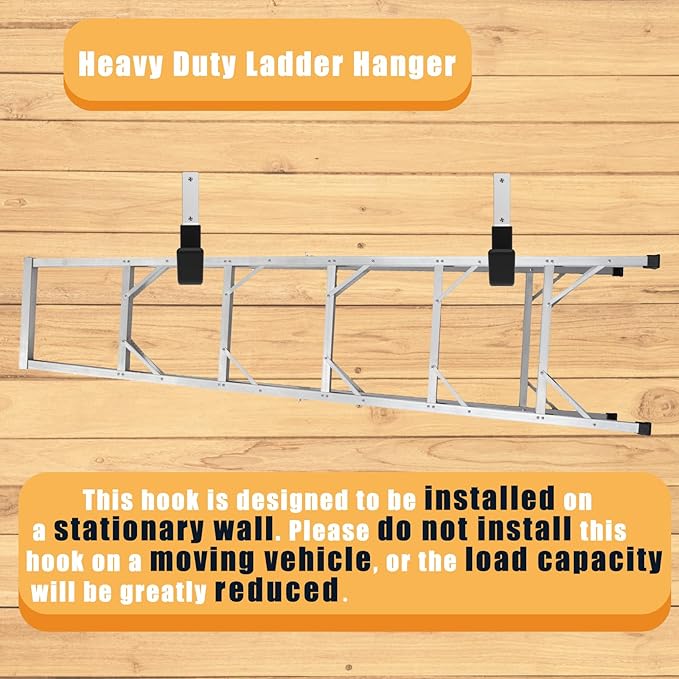 Heavy Duty Utility Hooks - Wall Mount, Hooks for Garage, Hose, Bike, Ladder, Leaf Blower Hanger (6 Medium)